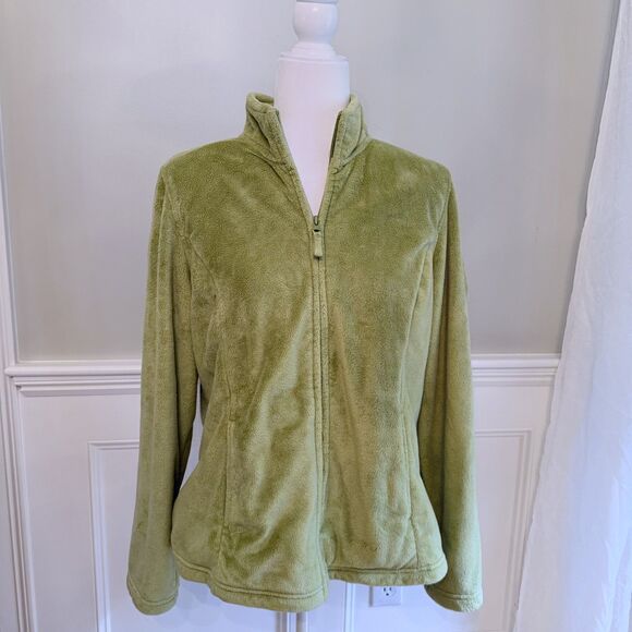 Jackets & Blazers - Telluride Clothing Co. Sage Green Full Zip Plush Fleece Jacket Women's L